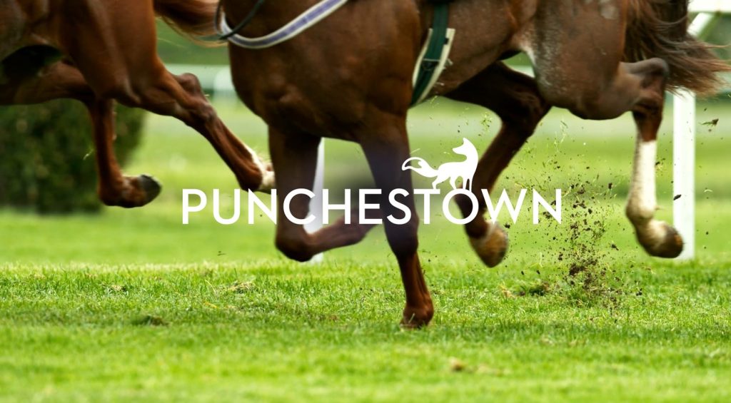 We Are Kaizen Punchestown logo overlaid on horse race